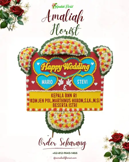 Papan Bunga Pernikahan Tondano Timur